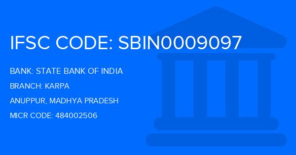 State Bank Of India (SBI) Karpa Branch IFSC Code