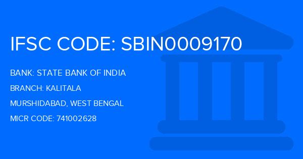 State Bank Of India (SBI) Kalitala Branch IFSC Code