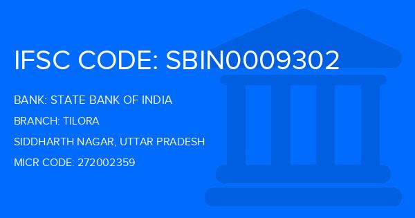 State Bank Of India (SBI) Tilora Branch IFSC Code