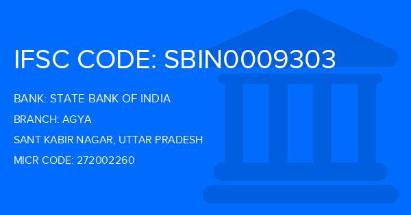 State Bank Of India (SBI) Agya Branch IFSC Code