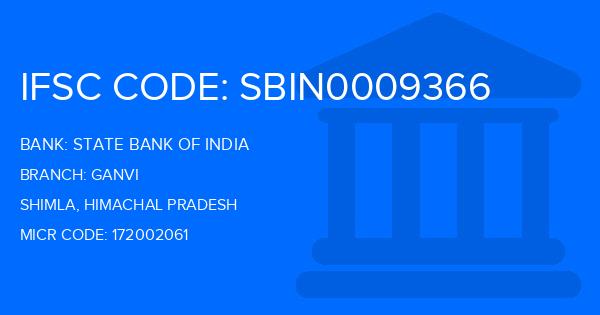 State Bank Of India (SBI) Ganvi Branch IFSC Code