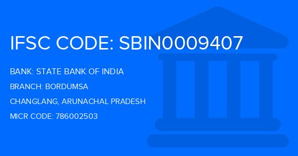 State Bank Of India (SBI) Bordumsa Branch IFSC Code