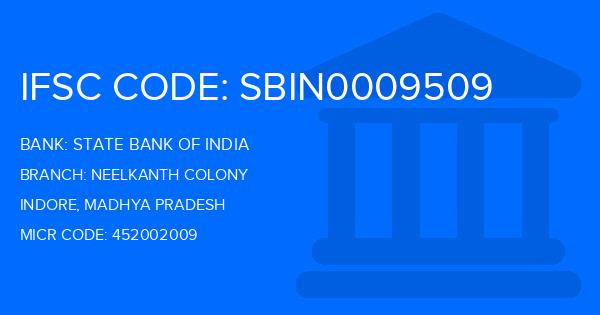 State Bank Of India (SBI) Neelkanth Colony Branch IFSC Code