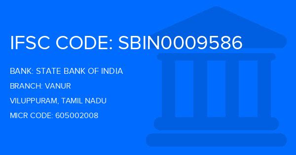 State Bank Of India (SBI) Vanur Branch IFSC Code