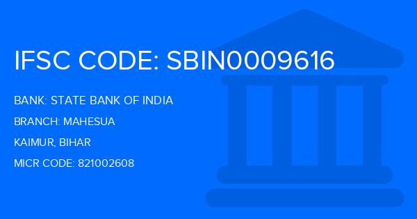 State Bank Of India (SBI) Mahesua Branch IFSC Code