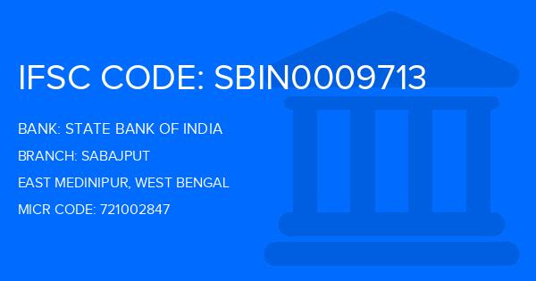 State Bank Of India (SBI) Sabajput Branch IFSC Code