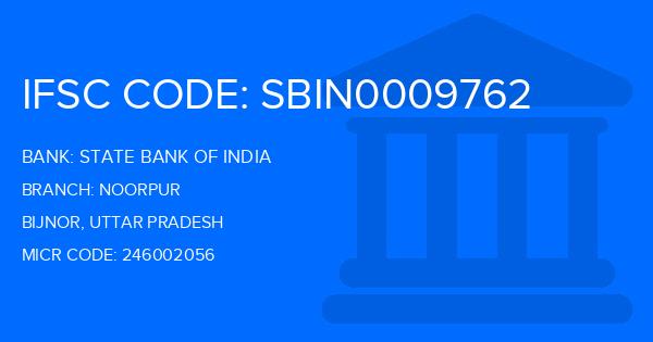 State Bank Of India (SBI) Noorpur Branch IFSC Code