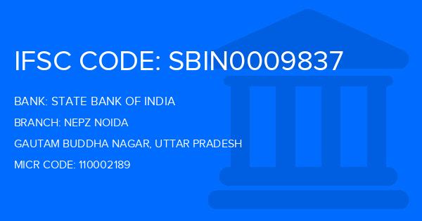 State Bank Of India (SBI) Nepz Noida Branch IFSC Code