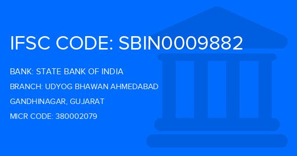 State Bank Of India (SBI) Udyog Bhawan Ahmedabad Branch IFSC Code