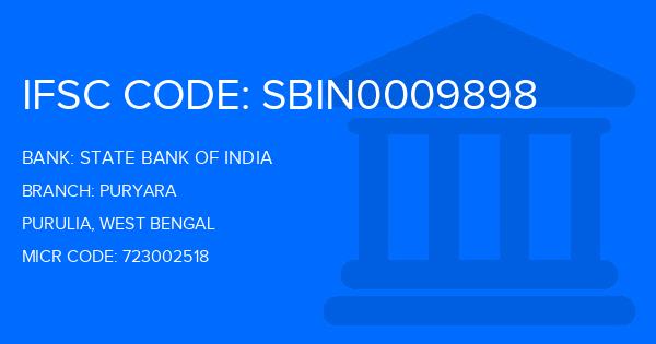 State Bank Of India (SBI) Puryara Branch IFSC Code