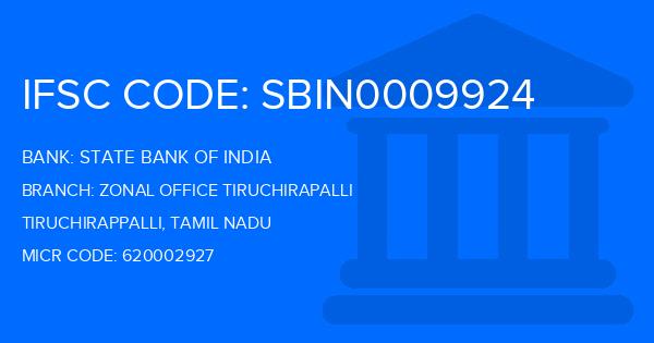 State Bank Of India (SBI) Zonal Office Tiruchirapalli Branch IFSC Code