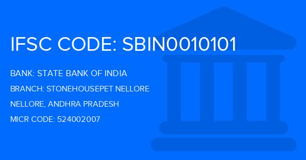 State Bank Of India (SBI) Stonehousepet Nellore Branch IFSC Code