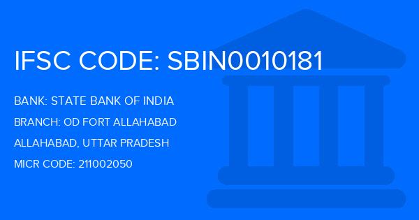 State Bank Of India (SBI) Od Fort Allahabad Branch IFSC Code
