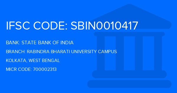 State Bank Of India (SBI) Rabindra Bharati University Campus Branch IFSC Code