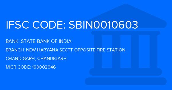 State Bank Of India (SBI) New Haryana Sectt Opposite Fire Station Branch IFSC Code