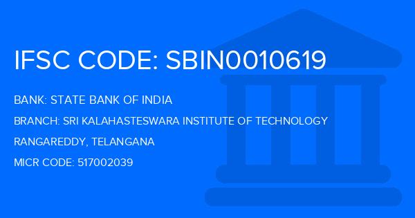 State Bank Of India (SBI) Sri Kalahasteswara Institute Of Technology Branch IFSC Code