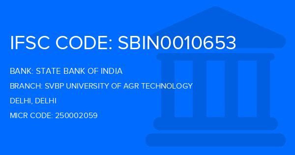State Bank Of India (SBI) Svbp University Of Agr Technology Branch IFSC Code