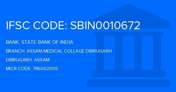 State Bank Of India (SBI) Assam Medical Collage Dibrugarh Branch IFSC Code