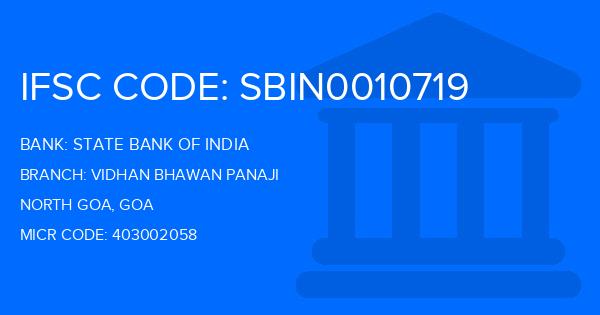 State Bank Of India (SBI) Vidhan Bhawan Panaji Branch IFSC Code