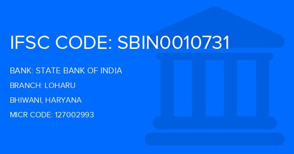 State Bank Of India (SBI) Loharu Branch IFSC Code
