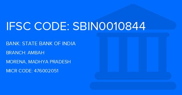 State Bank Of India (SBI) Ambah Branch IFSC Code
