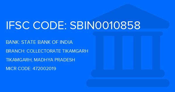 State Bank Of India (SBI) Collectorate Tikamgarh Branch IFSC Code