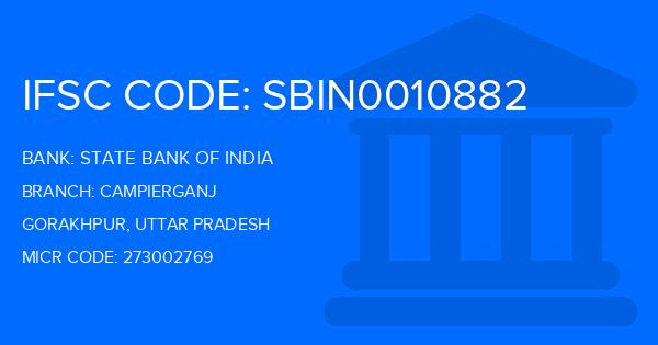 State Bank Of India (SBI) Campierganj Branch IFSC Code