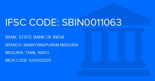 State Bank Of India (SBI) Narayanapuram Madurai Branch IFSC Code