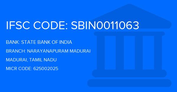 State Bank Of India (SBI) Narayanapuram Madurai Branch IFSC Code