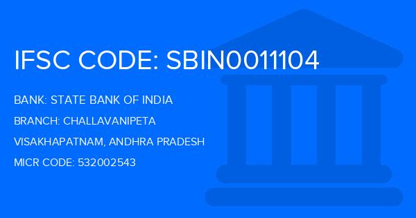 State Bank Of India (SBI) Challavanipeta Branch IFSC Code