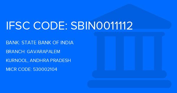 State Bank Of India (SBI) Gavarapalem Branch IFSC Code