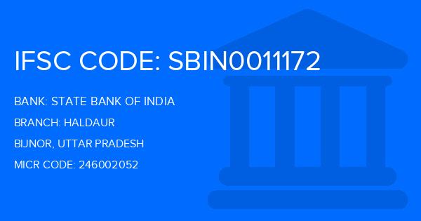 State Bank Of India (SBI) Haldaur Branch IFSC Code