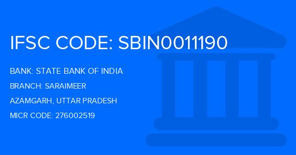 State Bank Of India (SBI) Saraimeer Branch IFSC Code