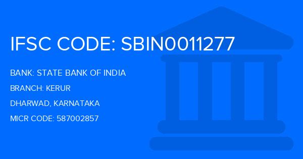 State Bank Of India (SBI) Kerur Branch IFSC Code