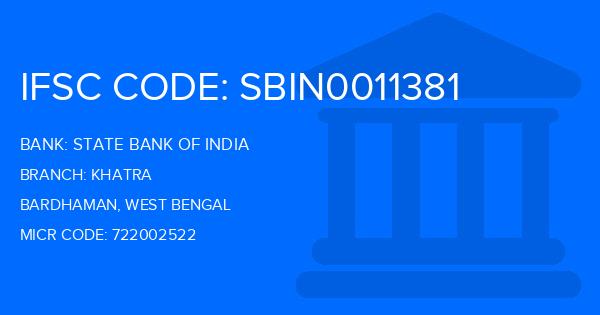 State Bank Of India (SBI) Khatra Branch IFSC Code