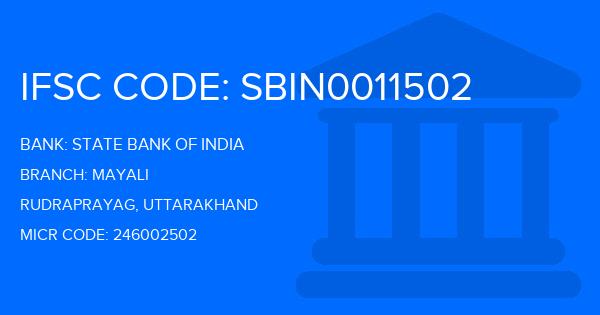 State Bank Of India (SBI) Mayali Branch IFSC Code