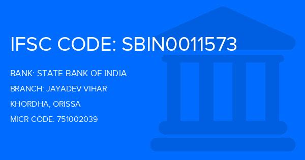 State Bank Of India (SBI) Jayadev Vihar Branch IFSC Code