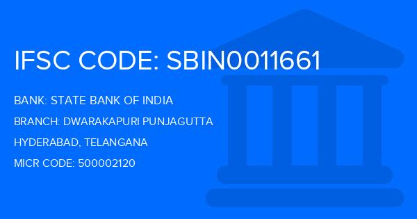 State Bank Of India (SBI) Dwarakapuri Punjagutta Branch IFSC Code