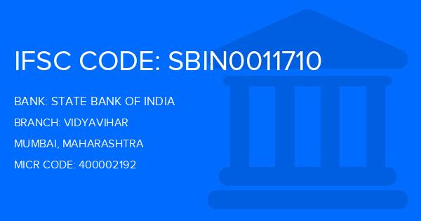 State Bank Of India (SBI) Vidyavihar Branch IFSC Code