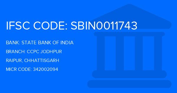 State Bank Of India (SBI) Ccpc Jodhpur Branch IFSC Code