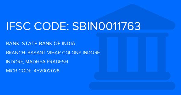 State Bank Of India (SBI) Basant Vihar Colony Indore Branch IFSC Code