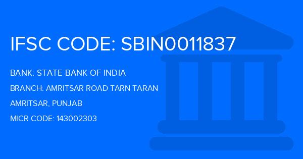 State Bank Of India (SBI) Amritsar Road Tarn Taran Branch IFSC Code