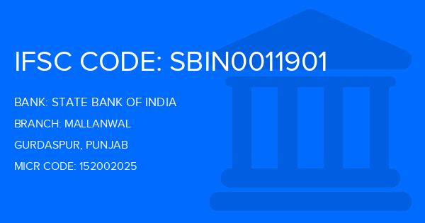 State Bank Of India (SBI) Mallanwal Branch IFSC Code