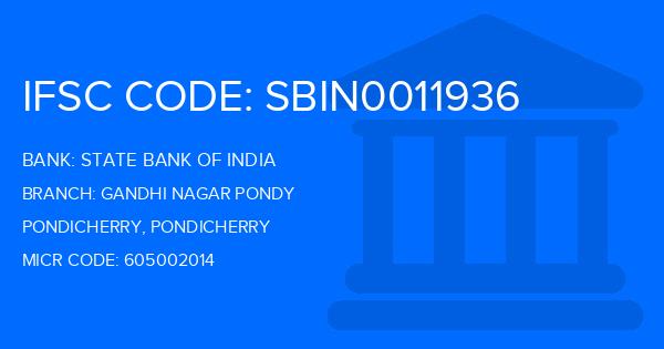 State Bank Of India (SBI) Gandhi Nagar Pondy Branch IFSC Code