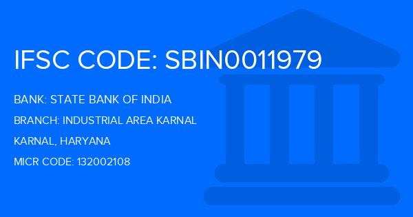 State Bank Of India (SBI) Industrial Area Karnal Branch IFSC Code