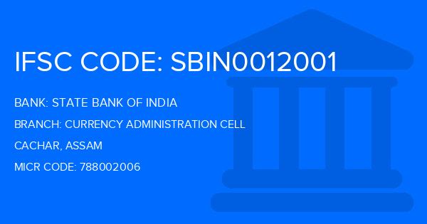 State Bank Of India (SBI) Currency Administration Cell Branch IFSC Code