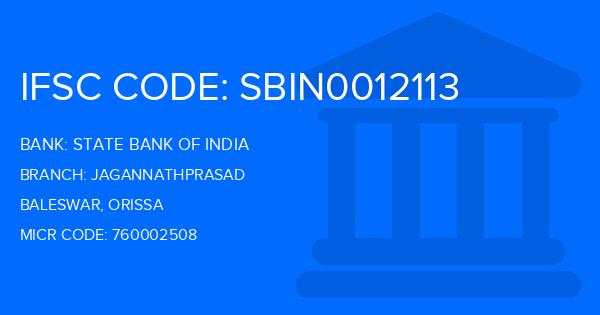 State Bank Of India (SBI) Jagannathprasad Branch IFSC Code