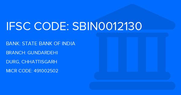 State Bank Of India (SBI) Gundardehi Branch IFSC Code