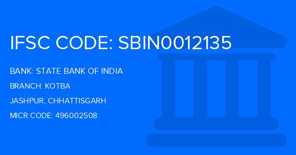 State Bank Of India (SBI) Kotba Branch IFSC Code