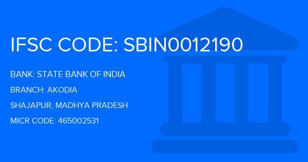 State Bank Of India (SBI) Akodia Branch IFSC Code